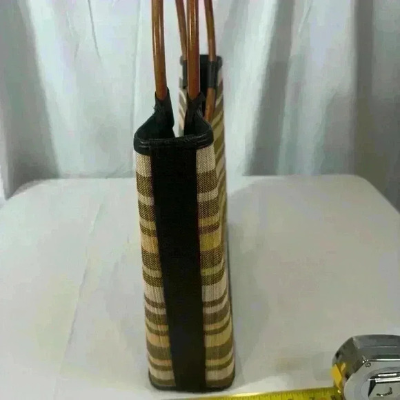 NWT Mad by Design Handcrafted Eco Friendly Bamboo Bag with wooden Handle - Picture 10 of 12